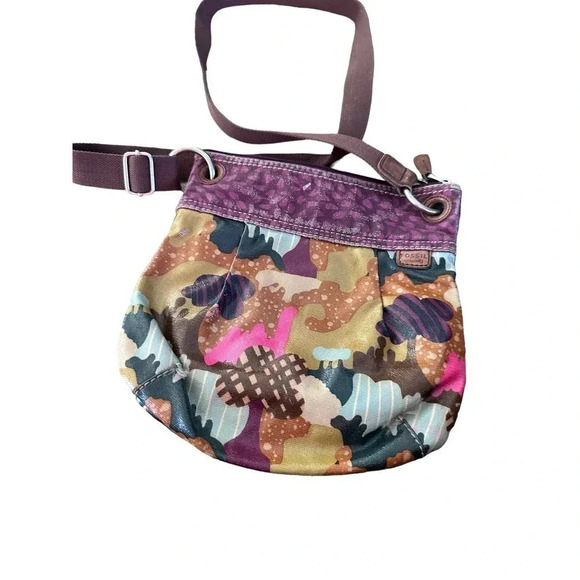 Fossil Handbags - Fossil Key per Coated Canvas Mod Print Crossbody Satchel Bag